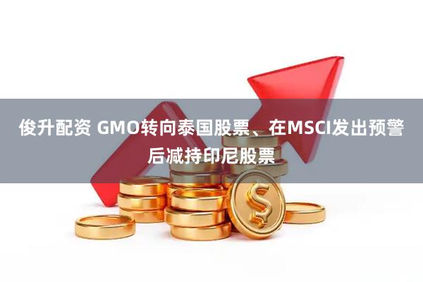 俊升配资 GMO转向泰国股票、在MSCI发出预警后减持印尼股票