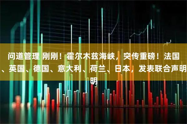 问道管理 刚刚！霍尔木兹海峡，突传重磅！法国、英国、德国、意大利、荷兰、日本，发表联合声明
