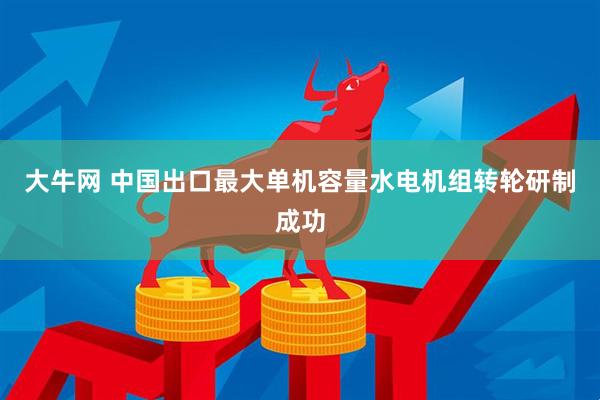 大牛网 中国出口最大单机容量水电机组转轮研制成功